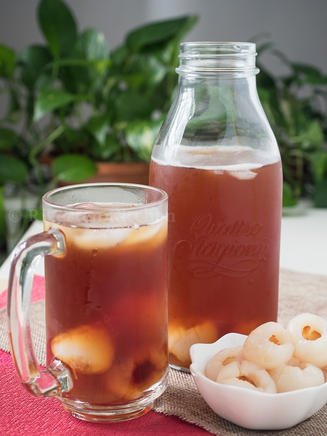Sweetened Tea with Lychee flavor