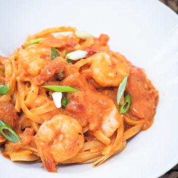 creamy tomato shrimp pasta