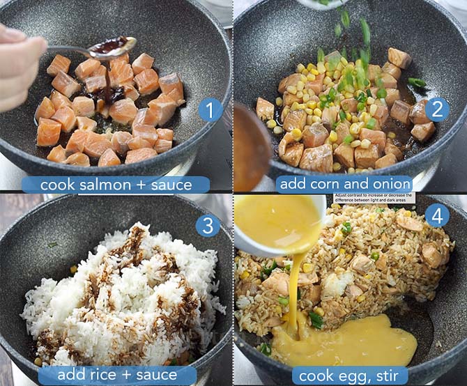step by steps to make fried rice