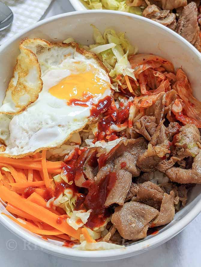 Korean rice bowl recipe