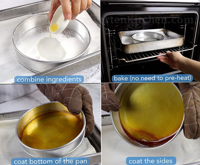 steps how to caramelized sugar