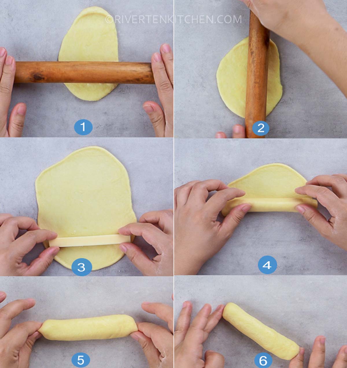 how to shape and roll dough for cheese bread