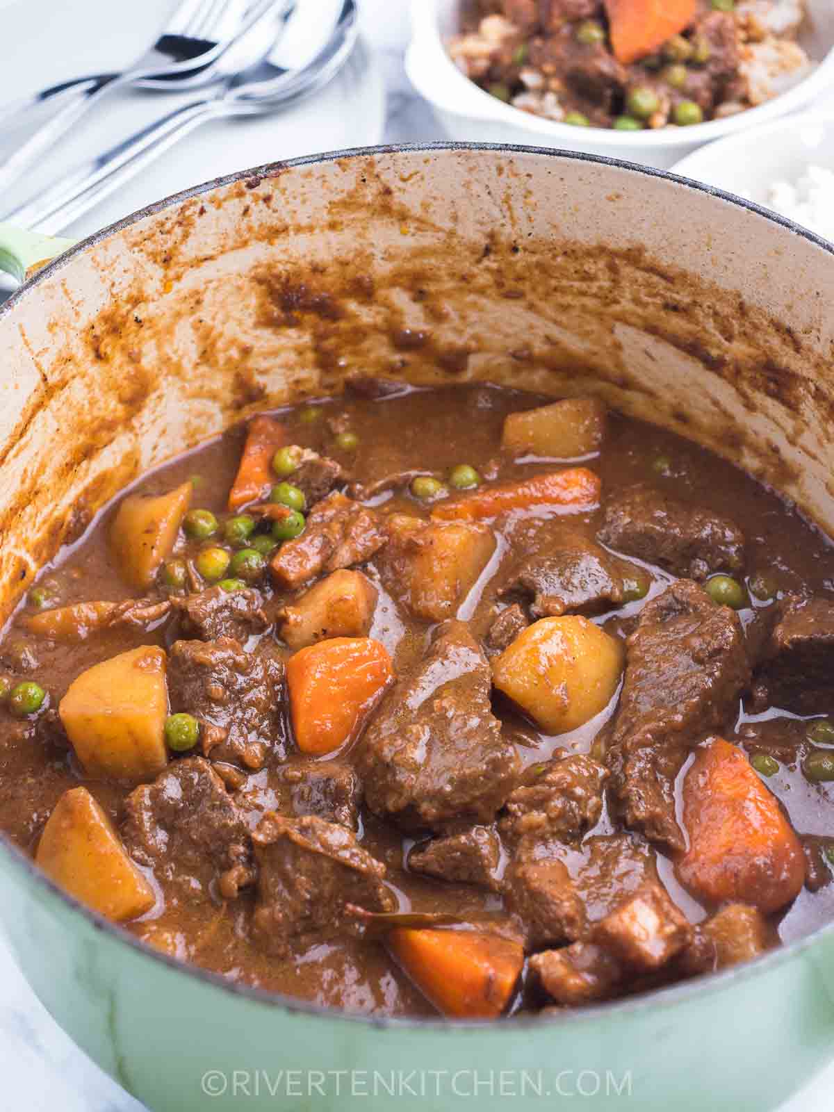 Filipino Beef Stew with Carrots and Potatoes