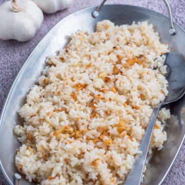 Fried Rice with toasted garlic