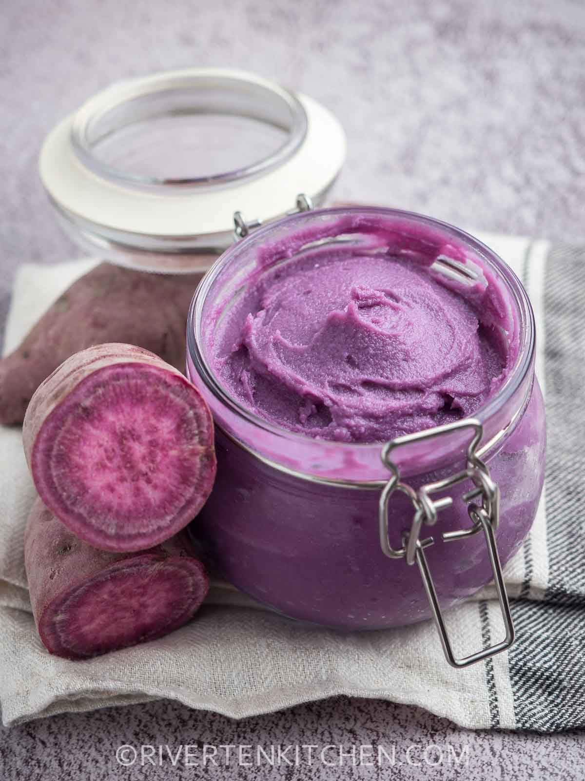 Ube Halaya made of purple yam or sweet purple potato